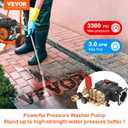 VEVOR Pressure Washer Pump Kit 3/4" Horizontal Triplex 3300 PSI 2.5 GPM