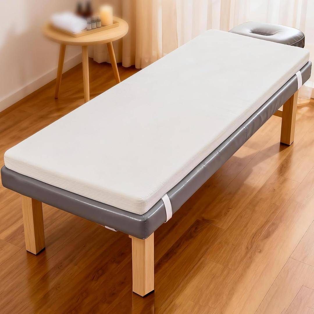 Massage Bed Topper 73x29x2 Inch Lash Bed Foam Topper with Removable Cover and Elastic Bands Non-Slip Massage Table Pad for Spa Lash Extensions Salon