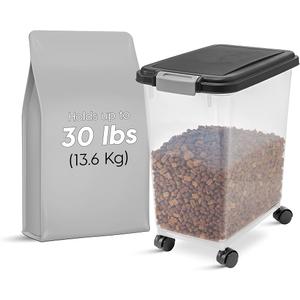 IRIS USA Airtight Food Container for Dog, Cat, Bird, and Other Pet Food Storage Bin, BPA Free