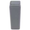 1-Pack 3.5 Gallon Plastic Trash Bin with Lid, Swing Lid Trash Can, Gray