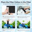 Aquarium Filter Sponge Pad, Filter Media Foam Sponges, Filter Accessories for Fish Tanks and Ponds (18.5"x18.5"x1.6", 20PPI, 2 Pack)