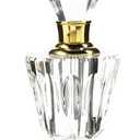 Okuna Outpost Crystal Glass Perfume Bottle Set - Refillable Perfume Bottles for Fragrance & Oils - Boudoir Props - Transparent Glass, Round