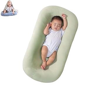 Baby Lounger Pillow Soft Organic Cotton Breathable Lounger for Newborn, Baby Lounger for Newborn, Infant Lounger for Baby Rest & Activity