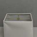 Royal Designs HB-613-12LNWH Rectangle Hard Back Lamp Shade, (5x10) x (8x12) x 9.5, Linen White