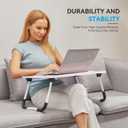 23" Foldable Lap Desk for Laptop Writing w/Cup Holder Blue