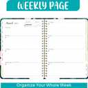 2 x Academic 2025 Planner, Jan 2025-Dec 2025 weekly and monthly, A5 (6.2'' x 8.5") - 12 Months, With Tabs, Metal Cladding Round Corners, for Office School Teacher College Student Women, Green