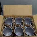 AmorArc Coffee Mugs Set of 6, Ceramic coffee mugs with large handle for Men Women,16oz Coffee Mugs for Coffee,Tea,Latte,Cocoa. Easy to Hold&Clean, Dishwasher&Microwave Safe, Matte Grey