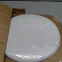 Mayfair Padded Toilet Seat with Chrome Hinges, Soft Vinyl over Wood Core Seat, Made in USA, Round, White