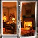 Hasipu Full Length Mirror with Lights, 81" x 34" LED Lighted Floor Standing, Full Body Dressing Hanging Mounted Mirror, Tempered Glass, Square White