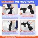Dog Knee Brace for Back Leg, Dog Leg Brace Fit Large Middle Small Dogs for Luxating Patella, Hip Dysplasia, Torn ACL Hind Leg, Ligament Injuries (Large)