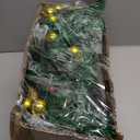 Christmas Garland, 9FT/2.7M Xmas Garland with Lights for Front Door, Christmas Tree Decorations, Mantle, Home, Stairs, Fireplace, Porch, Holiday Indoor Outdoor Decor (Gold)