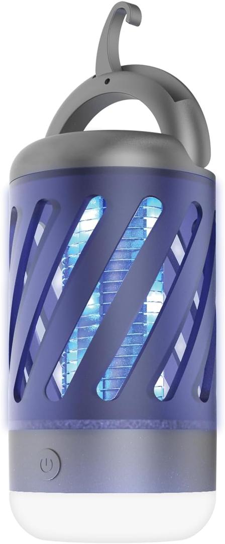 NEBO Mini Bug Zapper & Lantern with Dual Band UV Light Zaps Insects by The Powerful 700-volt Electrical Grid, Easily Fits in Backpack for Hiking, Camping, Hunting and Fishing