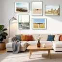 Golden State Art 18x24 Green Aluminum Frame with White Mat, Real Glass