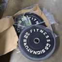 Fitvids 2" Olympic Bumper Plate Weight Plates with Steel Hub, 45LB, Pair