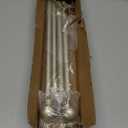 Curtain Rods for windows 32-62 inch, 5/8 inch Decorative Nickel Splicing Heavy Duty Metal Curtain Rod set with Brackets