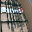 FOREHOGAR Decorative Garden Fence Border 32inX20ft Outdoor Green No Dig Temporary Iron Wire Edge Flowers Fencing Panels Rustproof Metal Folding Garden Fencing for Yard