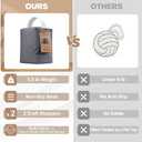 Weighted Door Stopper 5.5 lb - 2 Bonus Draft Stoppers (Up to $15 Value), Heavy Duty Door Stopper with Handle, Floor Safe Fabric Door Stop, Non-Slip for Kids & Pets, 6" L  4.5" W  7" H, Grey