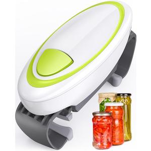 Electric Jar Opener, One Touch Automatic Jar Opener with High Power Torque, Hand Free Bottle Jar Lid Openers for Women, Seniors, Arthritis Hands, Weak Hands and Chef, Best Kitchen Gadget for Home Use