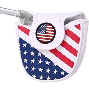 USA Mallet Putter Cover Headcover Magnetic Golf Head Covers Headcovers Club Protective Equipment for Scotty Cameron Odyssey Two Ball Taylormade Durable