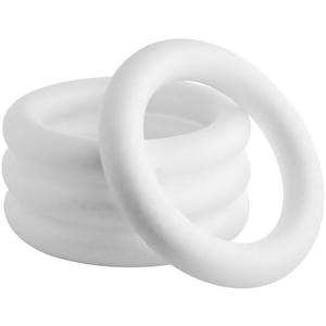 Bright Creations Foam Wreath Form - 10 Inch, White, Set of 4, Round - Wreath Frame for DIY Crafts & Floral Decor