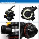 262506 1-1/2-Inch 6-Way Clamp Style Multiple Port Valve Top Mount Compatible with Tagelus/Sand Dollar/Meteor Pool and Spa Sand Filter