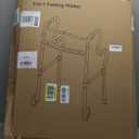Walkers for Seniors, Folding Walker, Narrow Walkers for Small Spaces, Standard Walker Height Adjustable, Front Wheeled Rolling Walker, Upright Mobility Aid for Seniors and Handicap, Up to 300 Pounds