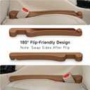 Car Seat Gap Filler Set of 2, 3IN1 Seat Side Gap Filler Plug with Storage Slot & Hook Function, Soft Foam Universal Fit Car SUV Truck Fill Gap Between Seats Console OrganizerStandard Saddle Brown
