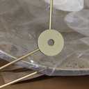 ALUCSET Extra Large Lampshade 14'' Top 16'' Bottom 11'' High Etched Metal Forest Design Metal Lamp Shade For Floor Lamps in Living Room, Bedroom, Decor, Spider Fitter, Antique Bronze and Gold Plated