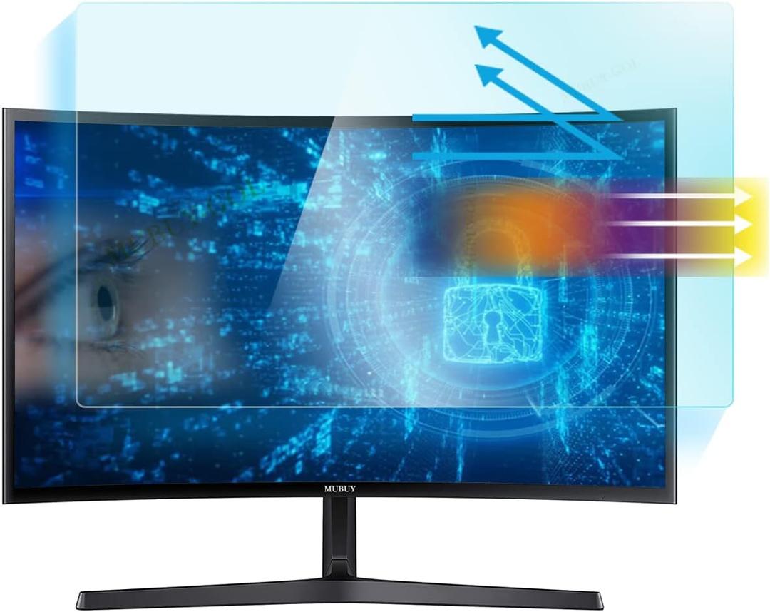 2-Pack 27" Anti Blue Light Anti Glare Screen Protector for Dell/HP/Acer/ViewSonic/ASUS/Aoc/Samsung/Sceptre/LG Diagonal 27" 16:9 Standard/Curved Monitor &Touchscreen, Eye Protection Glare UV Filter