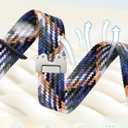 Yeahxing Nylon Braided Band for Apple Watch Ultra/2-49mm 46mm 45mm 44mm 42mm 41mm 40mm 38mm,Secure Stretchy Strap Women/Men,Parachute Buckle Bands for iWatch Series 11 10 9 8 7 6 5 4 3 SE (Black)