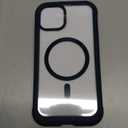 Miracase Glass Series Designed for iPhone 13 Case 6.1 inch, 2023 Upgrade Full-Body Magnetic Clear Bumper Case with Built-in 9H Tempered Glass Screen Protector, Storm Blue