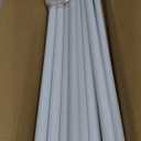 Curtain Rods for windows 66-120 inch, 5/8 inch Decorative White Splicing Heavy Duty Metal Curtain Rod set with Brackets