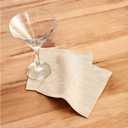Solino Home Champagne Beige Linen Cocktail Napkins 6 x 6 Inch - 100% Pure Linen Cloth Napkins Set of 12 - Soft Durable Washable Small Square Cloth for Party, Wedding, Dinner, Table Decor - Athena