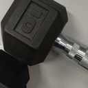 CAP Barbell 10 LB Rubber Coated Hex Dumbbell Hand Weight  Pair | Chrome Handle