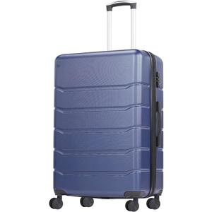 DUMOS 24 Inch Luggage, Hardside Suitcase with Spinner Wheels, Lightweight ABS Hard Shell Travel Luggage, Rolling Suitcase with TSA Approved Lock for Travel & Business, Blue