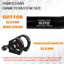 BUCKLOS 31.8mm Mountain Bike Handlebars 780mm - 90mm Rise MTB Handlebar