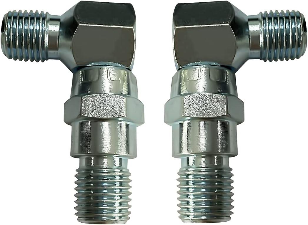 2 PCS 90 Degree Hydraulic Hose Swivel Elbows 21855 Fits for Meyer Snow Plow Snowplow Blade