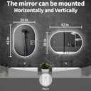 Oval LED Bathroom Mirror, 26"x 42" Frameless LED Mirror with Front Light and Backlit, Anti-Fog, Dimmable Modern Wall Mounted Lighted Mirror, Pill-Shaped Smart Mirror Bathroom