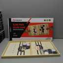 Fast Sling Puck Game - Wooden Hockey Table Board Game with Spare Parts | Indoor 2 Player Tabletop Fast-Paced Slingshot Battle for Adults, Kids & Family Night or Friends Party | Large Size