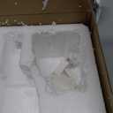 DN DECONATION Light up Christmas Decor Ceramic Village Houses, 3Pcs White Christmas Porcelain Villages with Frosted Trees, Holiday House Figurines Xmas Village Sets for Winter Table Decoration Indoor