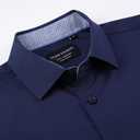 Alex Vando Mens Dress Shirts Regular Fit Long Sleeve Stretch Business Dress Shirts for Men (Blue, L)
