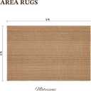 MatEssenz 2x3 Textured Washable Entry Rug, Natural Woven Low-Profile Door Mat with Non-Slip TPR Backing, Brown, for Entryway, Kitchen, Laundry Room