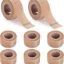 Hypoallergenic Micropore Tape 8 Rolls Surgical Tape for Sensitive Skin Latex-Free, Breathable & Pain Free Removal 1" x 10yd Wound Care, First Aid, Tubing Secure Medical Paper Tape (Beige)