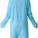 Spooktacular Creations Halloween Dalmatian Dragon Triceratop Unisex Costume, Adult Animal Costume Halloween Costume Party (Blue)