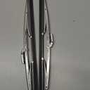 12" and 12" Vintage Front Windshield Wipers (Pack of 2), Polished Stainless Steel Bayonet Type Windshield Wiper Blades 6mm Bayonet Width for Oldtimers/Boat, Silver