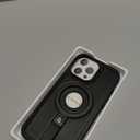 for iPhone 16 Pro Max Leather Case with Stand, Anti-Slip Grip Ring, Fits for MagSafe (Black, IP 16 Pro Max-6.9inch)