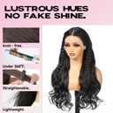 Black Braided Long Curly Wig, 13x4 Lace Front Synthetic Wig with Baby Hair, Natural-Looking Heat Resistant Hair for Daily Use 22IN (#1)
