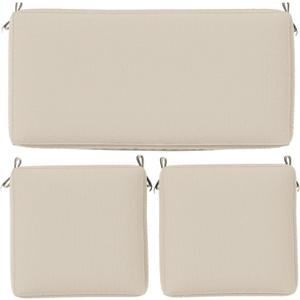 3 Pack Outdoor Replacement Cushions, Fit for 4-Seater Wicker Rattan Patio Conversation Set, 36x18x3,18x18x3, Liner & Cover