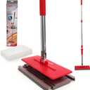 Floor Scrubber Mop with Easy Sheet Attachment, Includes 10 Disposable Sheets, Mopplex Efficient Mop Cleaner for Hardwood and All Hard Floor Surfaces, Ideal Floor Cleaner Mop for Fast and Effective