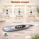 Acupuncture Pen Electronic - USB Rechargeable Pain Relief Electric - for Meridians Energy Pens Massager - Pain Relief Massage Tool with 3 Massage Heads & 2 Massage Gel - Gifts for Women & Men